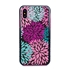 Guard Dog Pink Hybrid Cases for iPhone X / XS , Pink Blooming Flowers, Black/Pink Silicone
