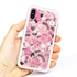 Guard Dog Pink Hybrid Cases for iPhone X / XS , Pretty Pink Floral Print, White/Pink Silicone
