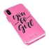 Guard Dog Pink Hybrid Cases for iPhone X / XS , Pink Girl Power, Clear/Pink Silicone
