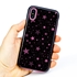 Guard Dog Pink Hybrid Cases for iPhone X / XS , Pink Stars, Black/Pink Silicone
