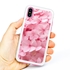Guard Dog Pink Hybrid Cases for iPhone X / XS , Soft Pink Flower Petals, White/Pink Silicone
