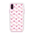 Guard Dog Pink Hybrid Cases for iPhone X / XS , Pink Sweet Hearts, White/Pink Silicone
