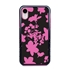 Guard Dog Pink Hybrid Cases for iPhone XR , Pink Floral Silhouette, Black/Pink Silicone
