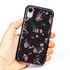 Guard Dog Pink Hybrid Cases for iPhone XR , Pink Cherry Blossoms on Black, Black/Pink Silicone
