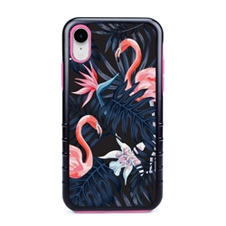 
Guard Dog Pink Hybrid Cases for iPhone XR , Tropical Pink Flamingo, Black/Pink Silicone