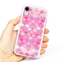 Guard Dog Pink Hybrid Cases for iPhone XR , Pink Mermaid Scales, White/Pink Silicone
