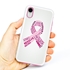 Guard Dog Pink Hybrid Cases for iPhone XR , Pink Courage Breast Cancer Ribbon, White/Pink Silicone
