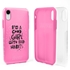 Guard Dog Pink Hybrid Cases for iPhone XR , Bad Pink Habit, Clear/Pink Silicone
