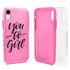 Guard Dog Pink Hybrid Cases for iPhone XR , Pink Girl Power, Clear/Pink Silicone
