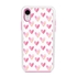 Guard Dog Pink Hybrid Cases for iPhone XR , Pink Sweet Hearts, White/Pink Silicone
