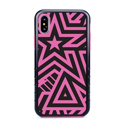 
Guard Dog Pink Hybrid Cases for iPhone XS Max , Pink Glitz and Glam, Black/Pink Silicone