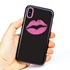 Guard Dog Pink Hybrid Cases for iPhone XS Max , Pink Lipstick Smooch, Black/Pink Silicone
