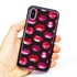 Guard Dog Pink Hybrid Cases for iPhone XS Max , Pink Lipstick Kisses, Black/Pink Silicone
