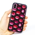 Guard Dog Pink Hybrid Cases for iPhone XS Max , Pink Lipstick Kisses, Black/Pink Silicone
