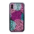 Guard Dog Pink Hybrid Cases for iPhone XS Max , Pink Blooming Flowers, Black/Pink Silicone
