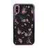 Guard Dog Pink Hybrid Cases for iPhone XS Max , Pink Cherry Blossoms on Black, Black/Pink Silicone
