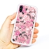 Guard Dog Pink Hybrid Cases for iPhone XS Max , Pretty Pink Floral Print, White/Pink Silicone

