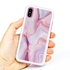 Guard Dog Pink Hybrid Cases for iPhone XS Max , Pink Marble, White/Pink Silicone
