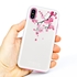 Guard Dog Pink Hybrid Cases for iPhone XS Max , Pink Cherry Blossom, White/Pink Silicone
