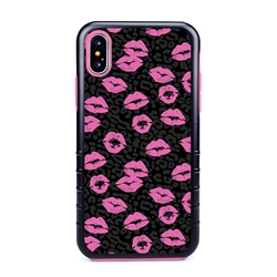 
Guard Dog Pink Hybrid Cases for iPhone XS Max , Pink Lipstick, Black/Pink Silicone
