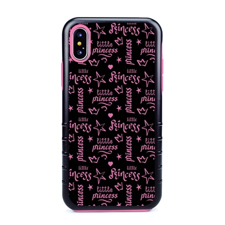 Guard Dog Pink Hybrid Cases for iPhone XS Max , Pink Princess, Black/Pink Silicone
