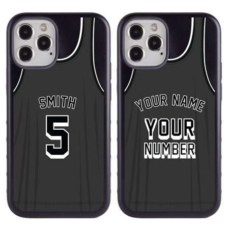 Personalized Basketball Jersey Case for iPhone 12 / 12 Pro (Black Case)
