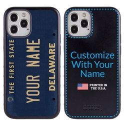 
Personalized License Plate Case for iPhone 12 / 12 Pro – Hybrid Delaware