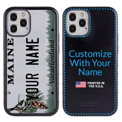 
Personalized License Plate Case for iPhone 12 / 12 Pro – Hybrid Maine