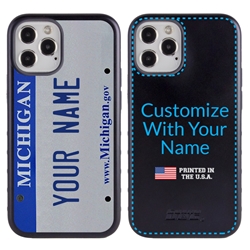 
Personalized License Plate Case for iPhone 12 / 12 Pro – Hybrid Michigan