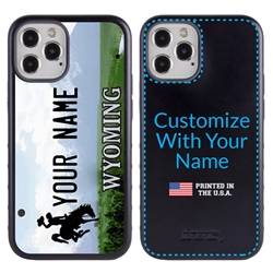 
Personalized License Plate Case for iPhone 12 / 12 Pro – Hybrid Wyoming