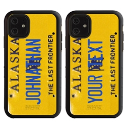 
Personalized License Plate Case for iPhone 11 – Hybrid Alaska