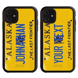 
Personalized License Plate Case for iPhone 11 – Hybrid Alaska