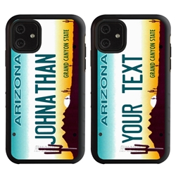 
Personalized License Plate Case for iPhone 11 – Hybrid Arizona