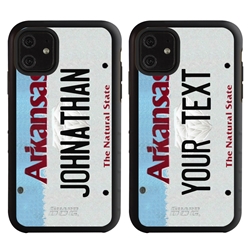 
Personalized License Plate Case for iPhone 11 – Hybrid Arkansas