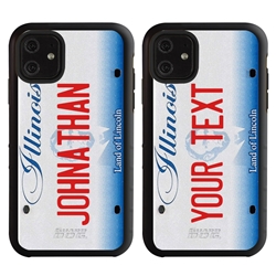 
Personalized License Plate Case for iPhone 11 – Hybrid Illinois