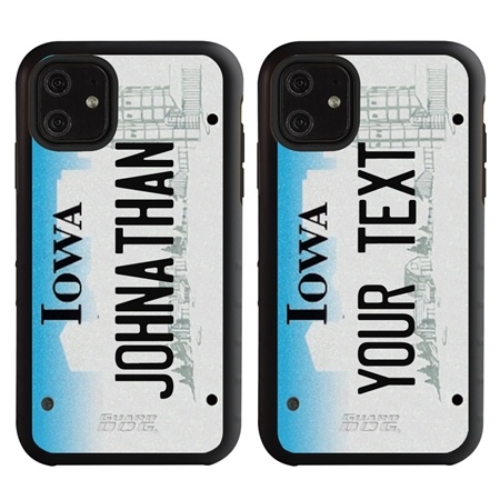 Personalized License Plate Case for iPhone 11 – Hybrid Iowa

