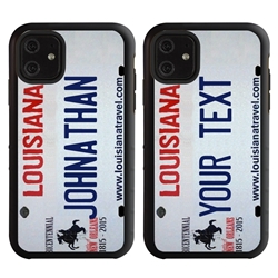 
Personalized License Plate Case for iPhone 11 – Hybrid Louisiana