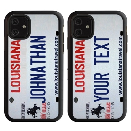 Personalized License Plate Case for iPhone 11 – Hybrid Louisiana
