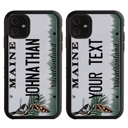 
Personalized License Plate Case for iPhone 11 – Hybrid Maine
