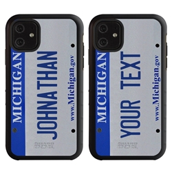 
Personalized License Plate Case for iPhone 11 – Hybrid Michigan