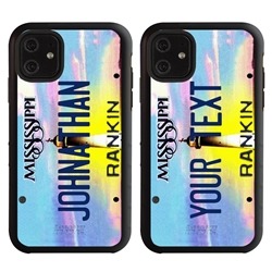 
Personalized License Plate Case for iPhone 11 – Hybrid Mississippi
