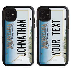 
Personalized License Plate Case for iPhone 11 – Hybrid Montana