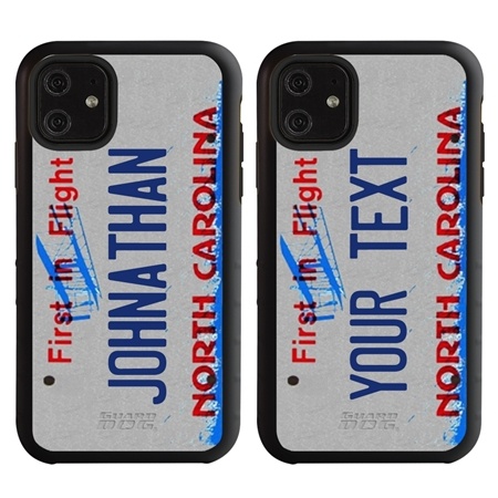 Personalized License Plate Case for iPhone 11 – Hybrid North Carolina
