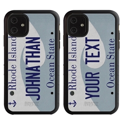 
Personalized License Plate Case for iPhone 11 – Hybrid Rhode Island