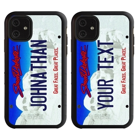 Personalized License Plate Case for iPhone 11 – Hybrid South Dakota
