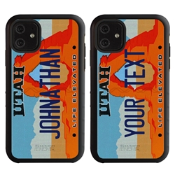 
Personalized License Plate Case for iPhone 11 – Hybrid Utah