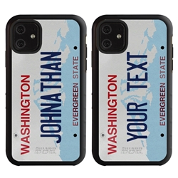 
Personalized License Plate Case for iPhone 11 – Hybrid Washington