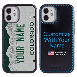 
Personalized License Plate Case for iPhone 12 Mini – Hybrid Colorado