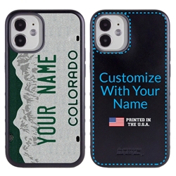 
Personalized License Plate Case for iPhone 12 Mini – Hybrid Colorado