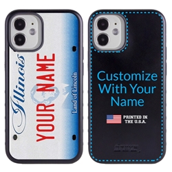 
Personalized License Plate Case for iPhone 12 Mini – Hybrid Illinois